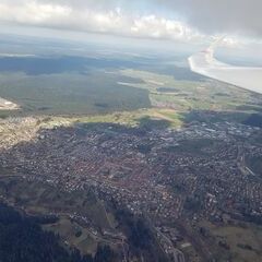 Flugwegposition um 10:52:12: Aufgenommen in der Nähe von Freudenstadt, Deutschland in 1616 Meter